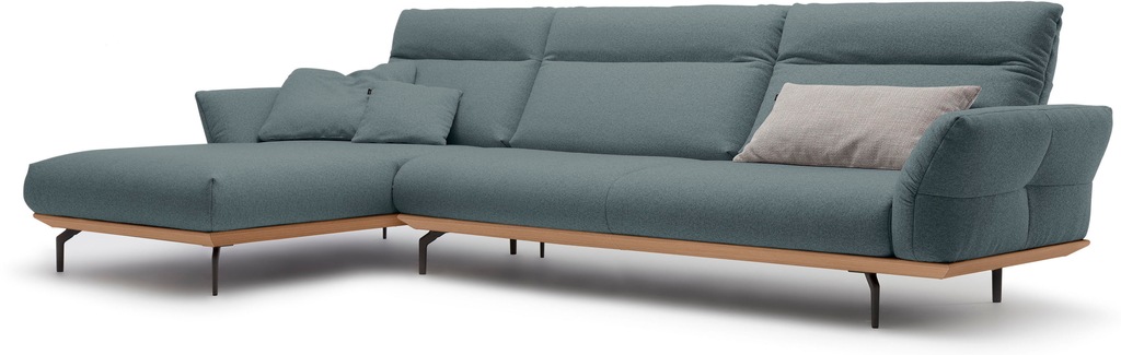Creation BY ROLF BENZ Ecksofa »CR.460«, Sockel in Eiche, Winkelfüße in Umbr günstig online kaufen
