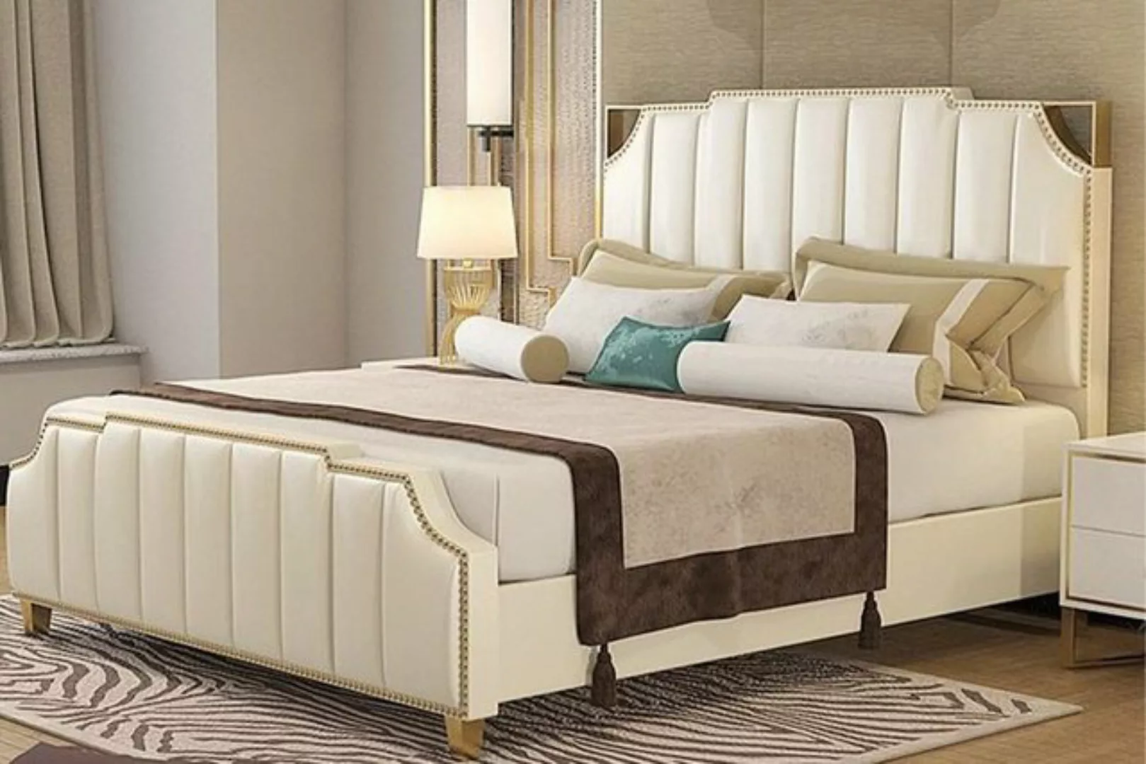 JVmoebel Bett, Design Doppelbett Bett Hotel Luxus Schlafzimmer 180x200cm günstig online kaufen