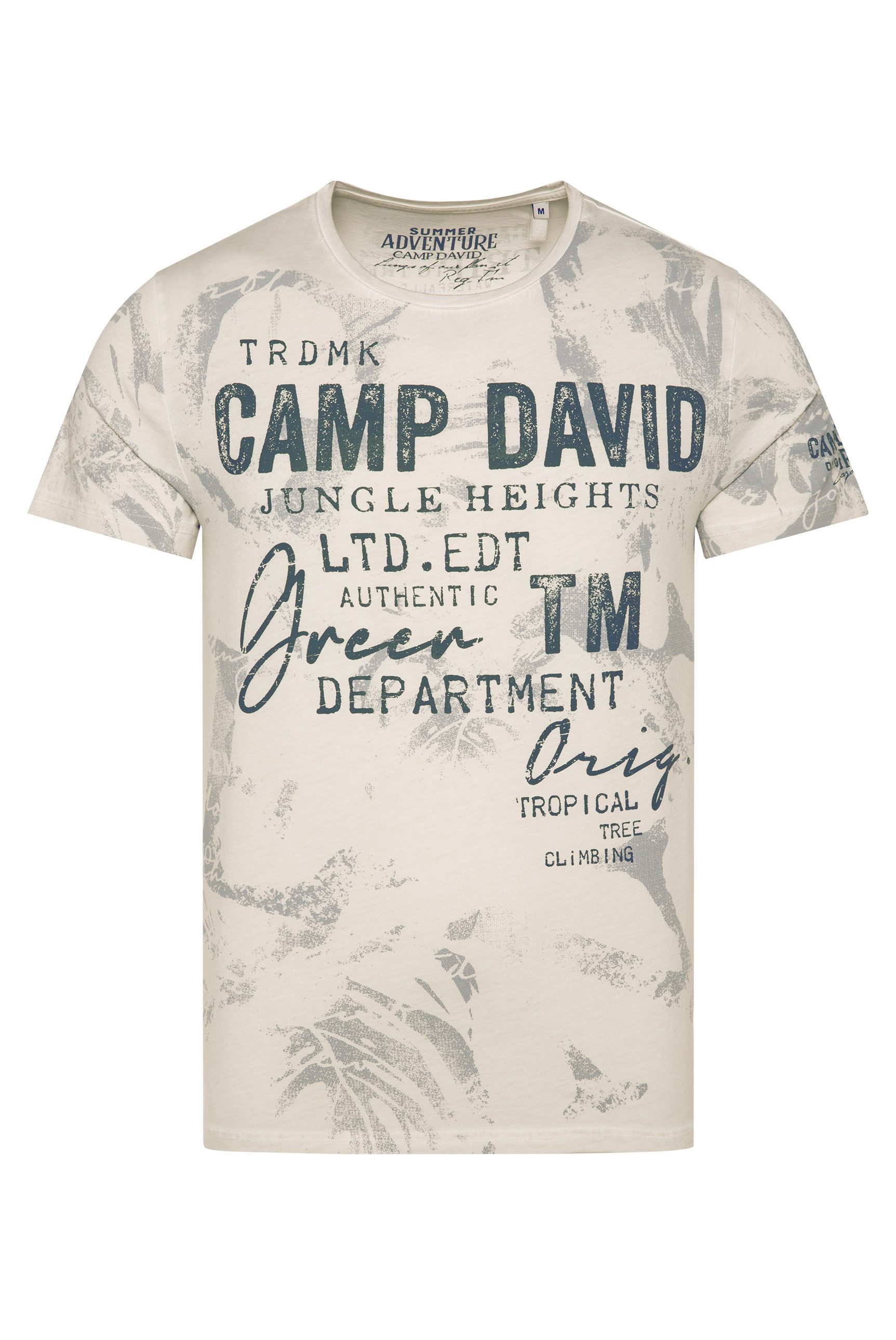 CAMP DAVID Rundhalsshirt mit All Over-Print günstig online kaufen