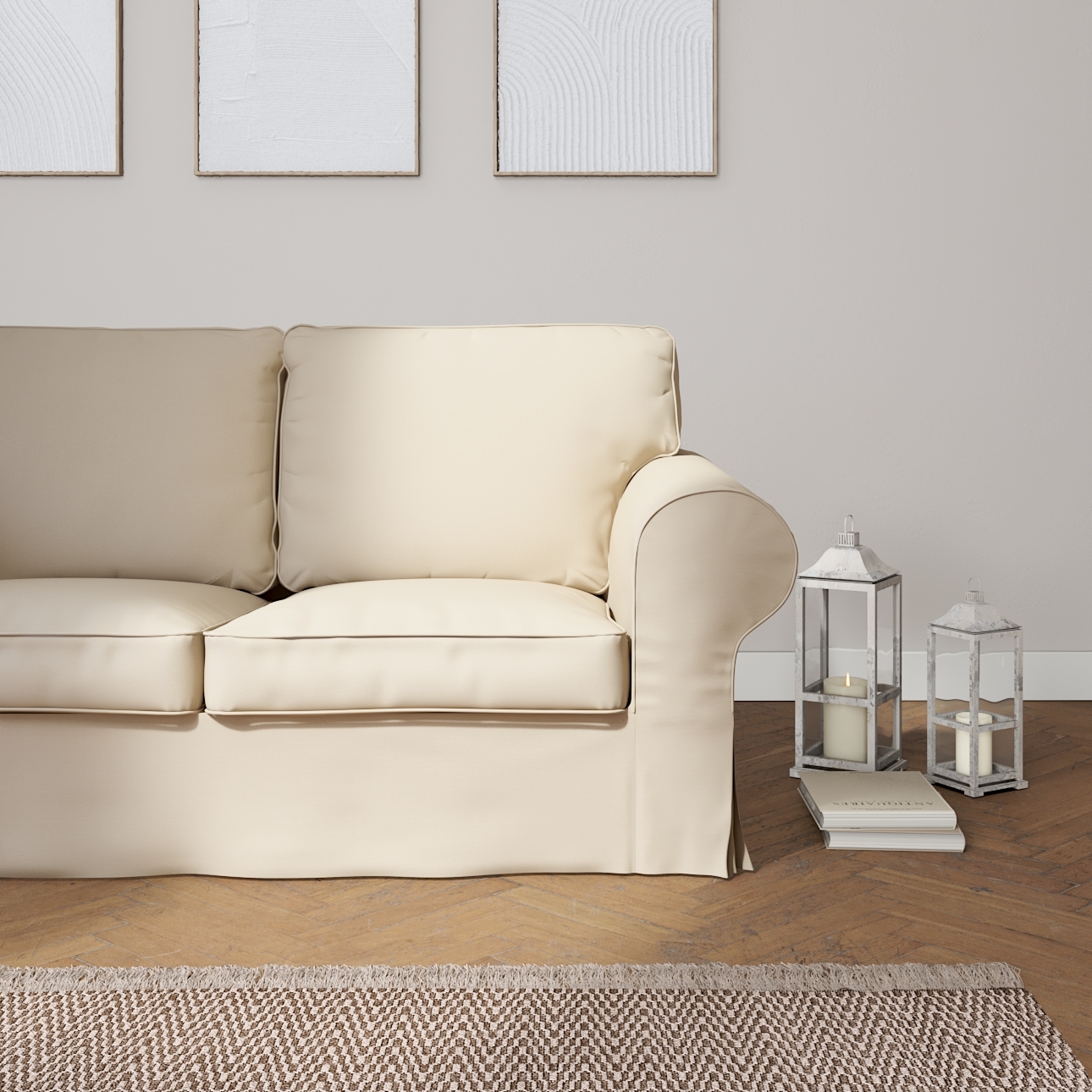 Bezug für Ektorp 2-Sitzer Schlafsofa ALTES Modell, caffe latte, Sofabezug E günstig online kaufen