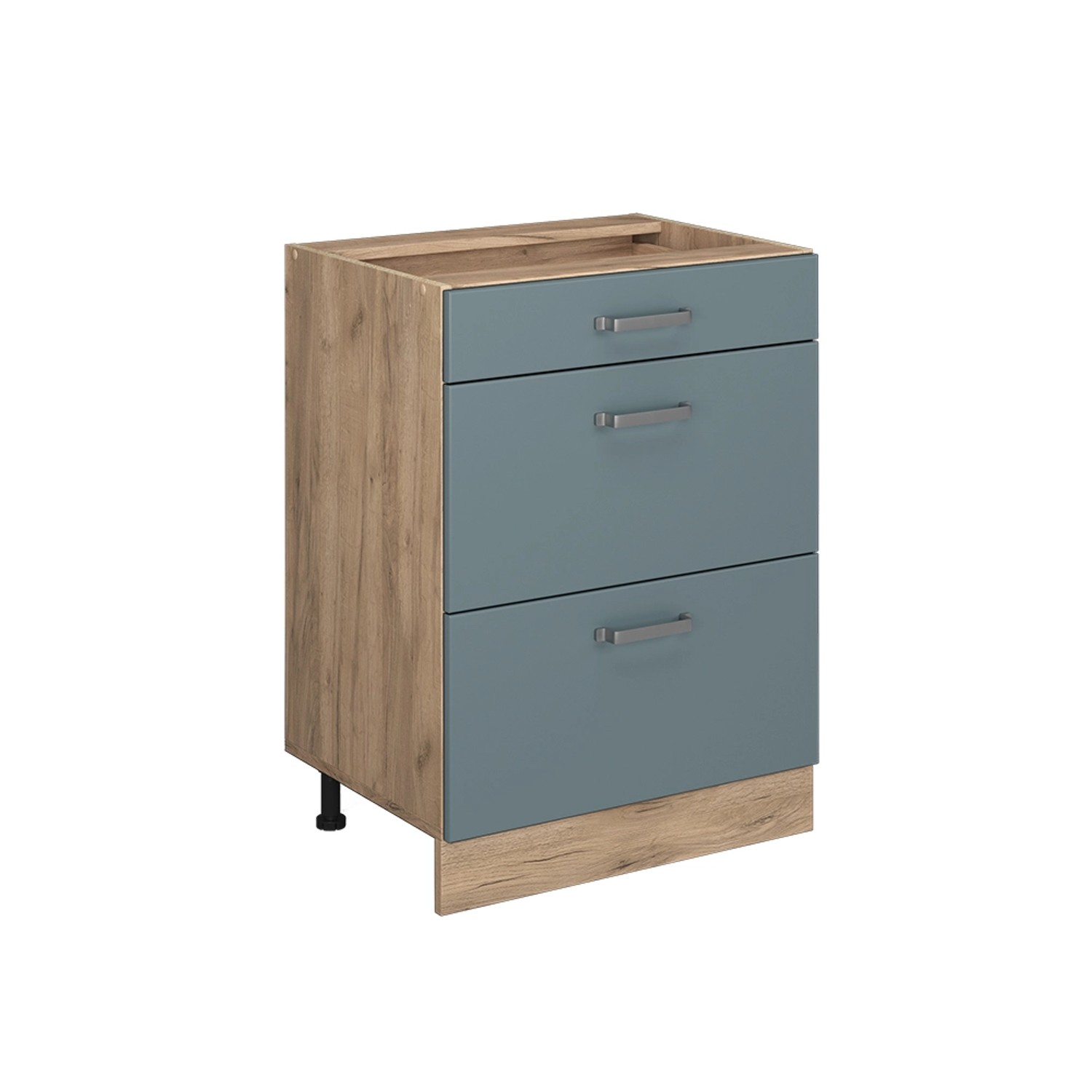 Vicco Unterschrank R-Line, Blau-Grau/Eiche, 60 cm günstig online kaufen