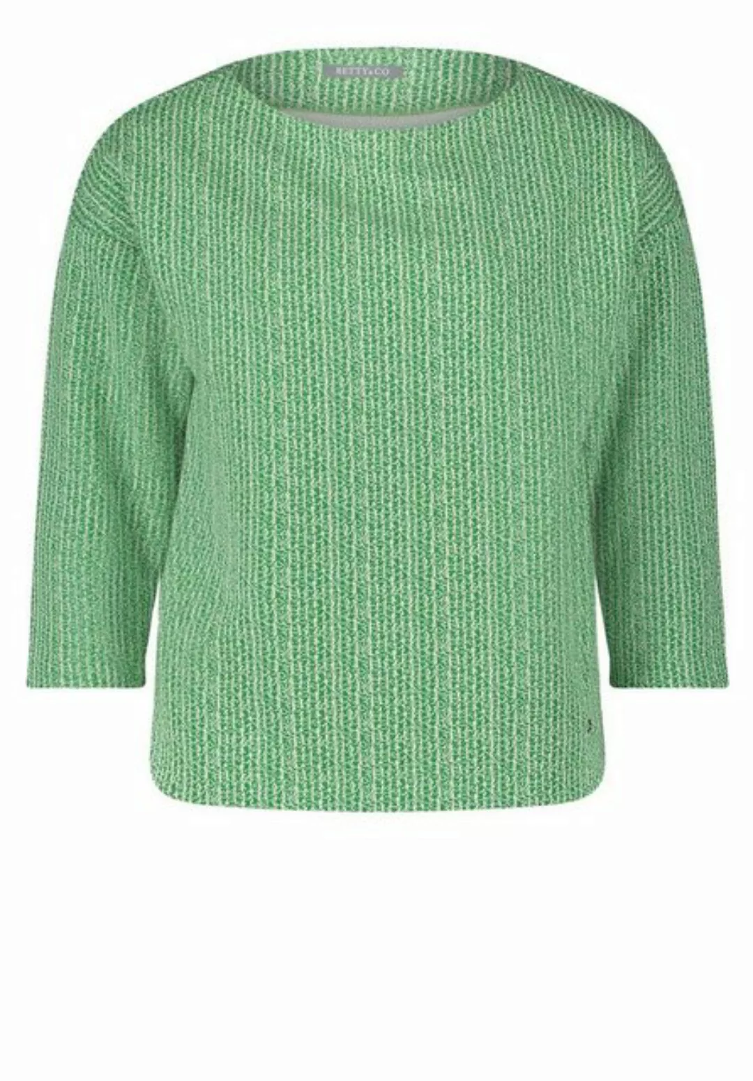 Betty&Co T-Shirt Shirt Kurz 3/4 Arm, Green/Cream günstig online kaufen