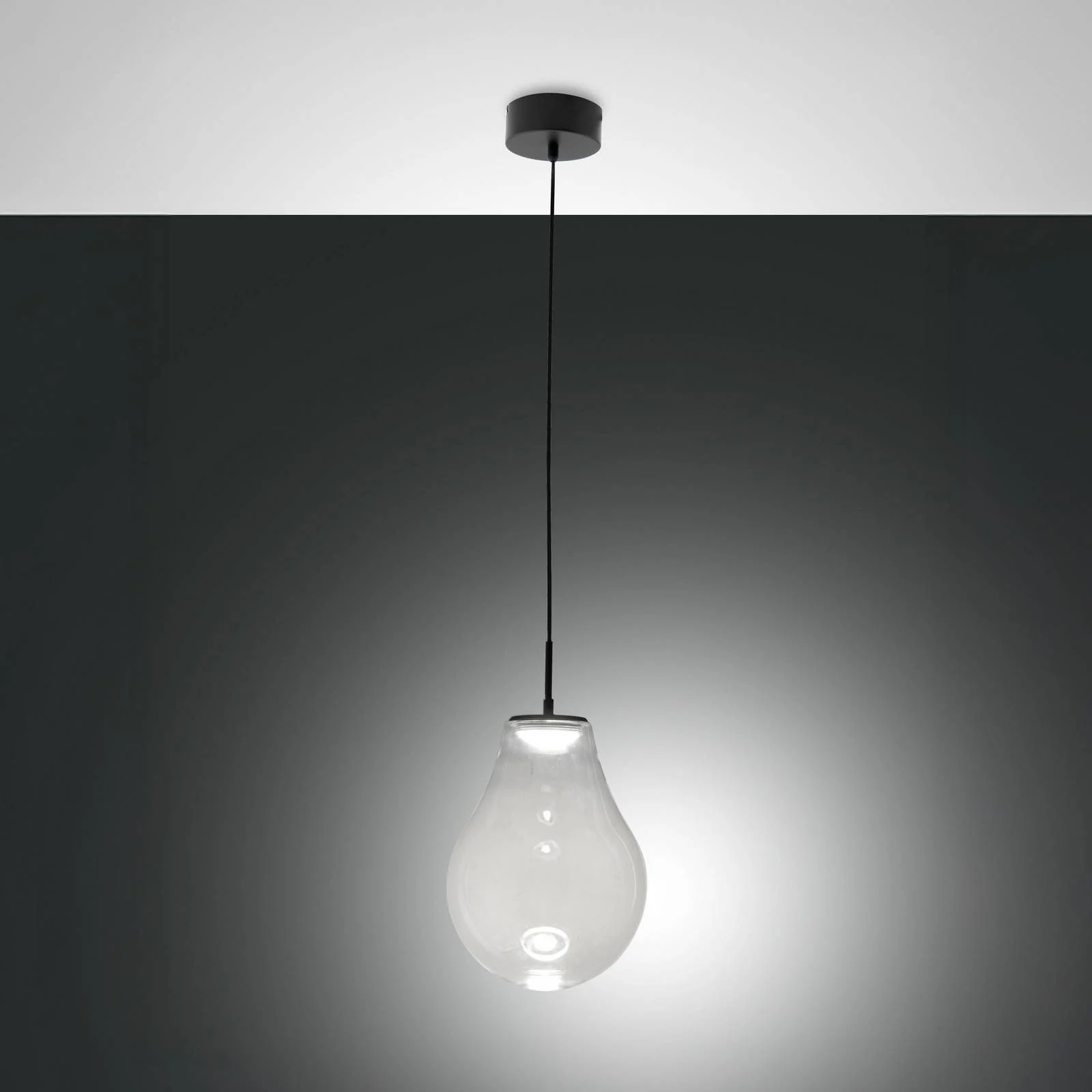 LED-Hängeleuchte Noa, klar, Glas, Ø 25 cm, CCT, dimmbar günstig online kaufen