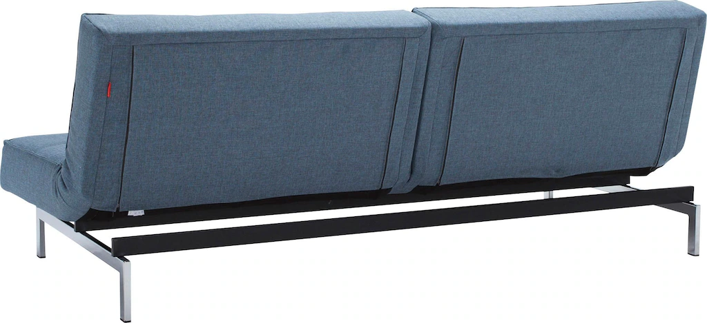 Innovation - Splitback Styletto Schlafsofa Holz dunkel 210x90cm - hellblau/ günstig online kaufen