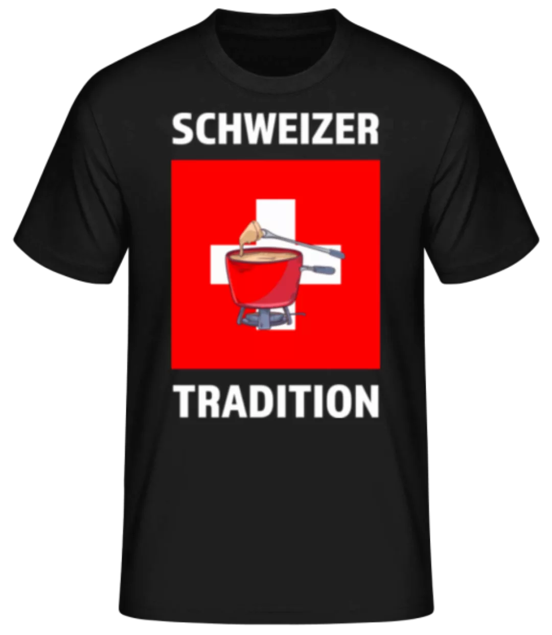 Schweizer Tradition Fondue · Männer Basic T-Shirt günstig online kaufen