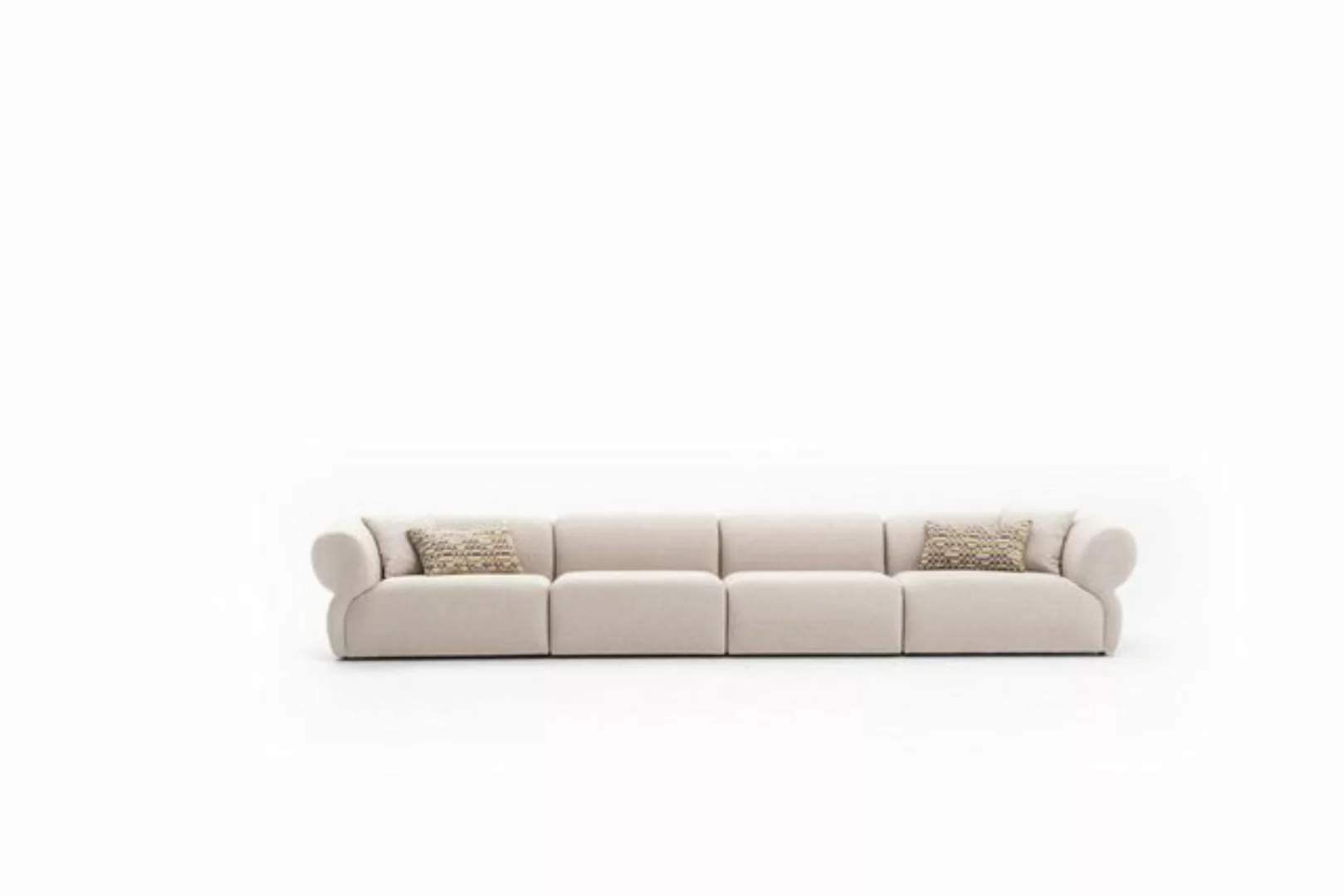 JVmoebel Big-Sofa Beige Big Sofa Couch 6 Sitzer Italienische xxl Sofa Möbel günstig online kaufen