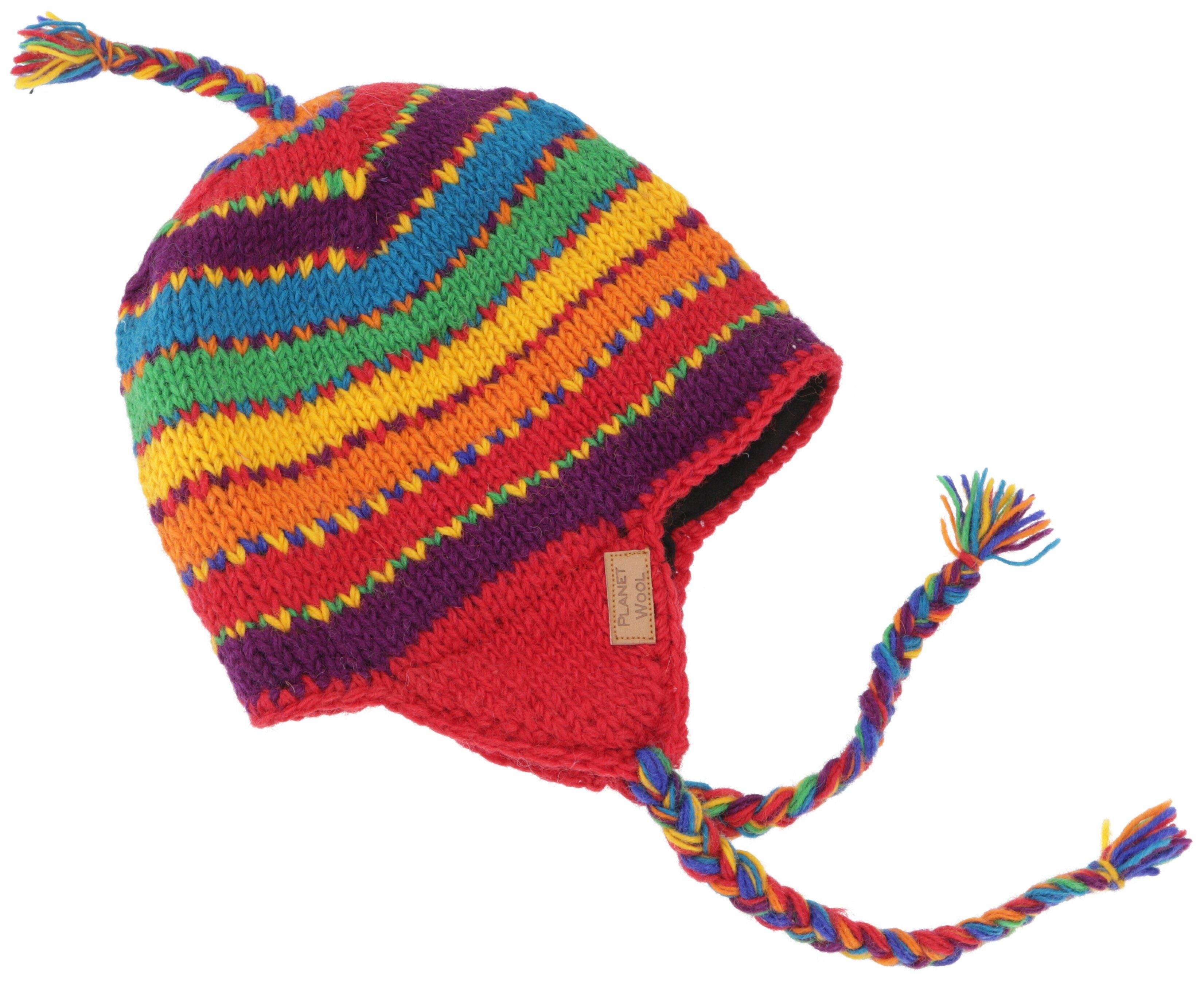 Guru-Shop Strickmütze Wollmütze mit Ohrenklappen, Norwegermütze,.. günstig online kaufen