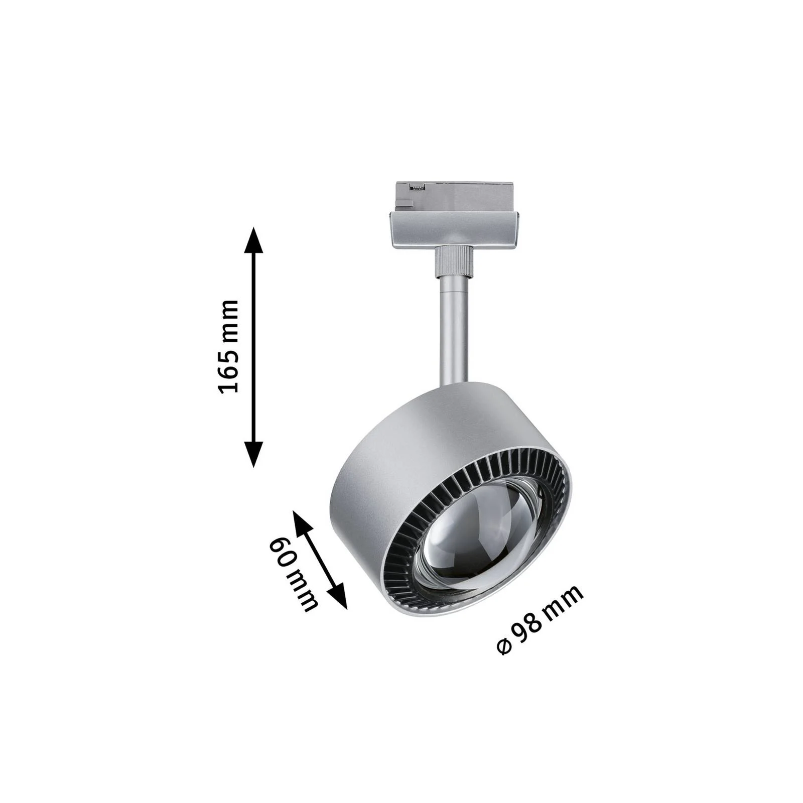 URail LED Spot Aldan 1x9W Schwarz und Chrom matt dimmbar günstig online kaufen