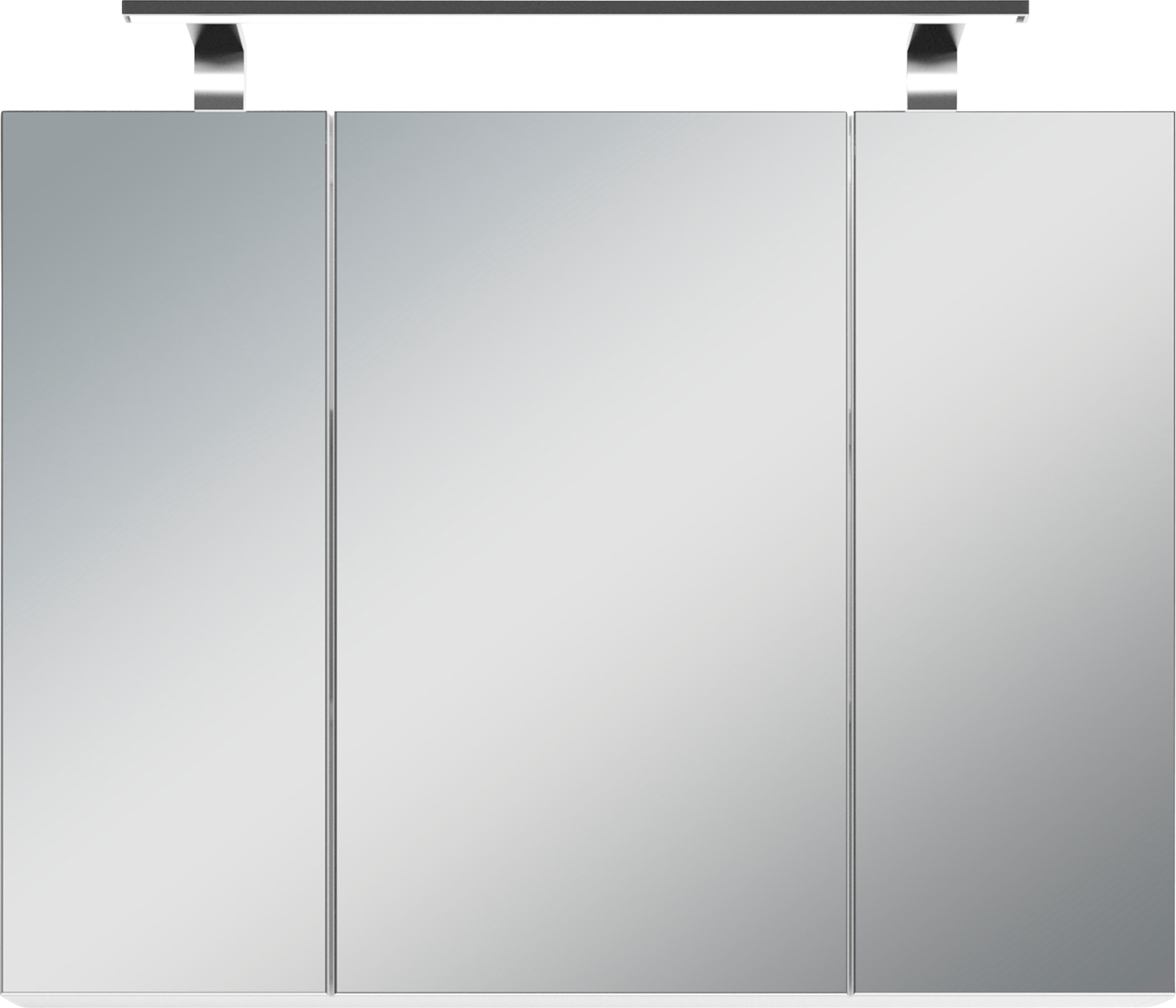 byLIVING Spiegelschrank "Spree", Breite 80 cm, 3-türig, mit LED Beleuchtung günstig online kaufen