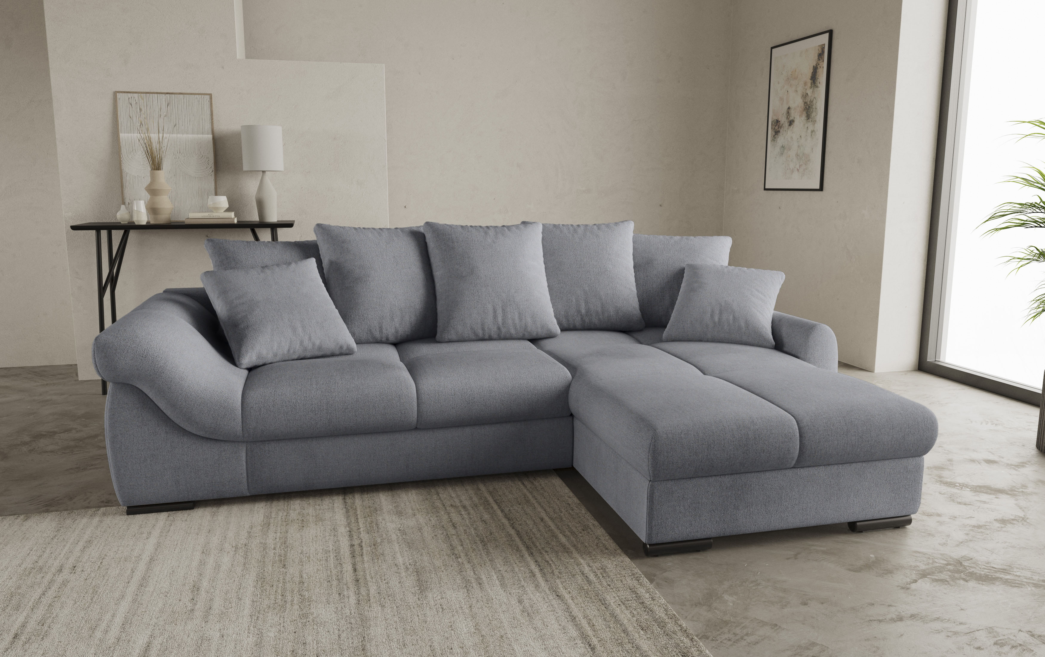 Mr. Couch Ecksofa "Livorno DuraFlex L-Form", inkl. Hochschläfer-Bettauszug, günstig online kaufen