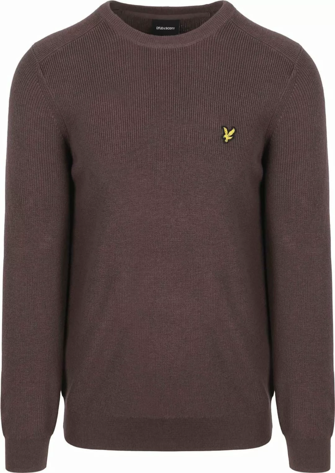 Lyle & Scott Rib Pullover Braun - Größe L günstig online kaufen