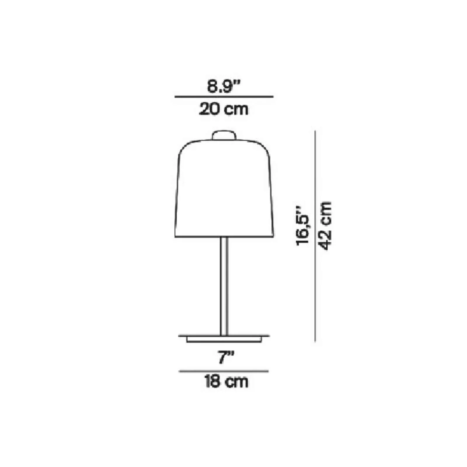 Luceplan Zile Tischlampe weiß matt, Höhe 42 cm günstig online kaufen