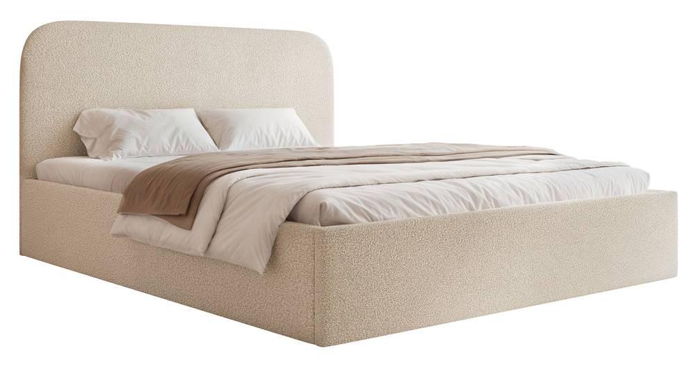 NADUVI Collection | Bettgestell Fia 160x200 Bouclé mit Staufach günstig online kaufen