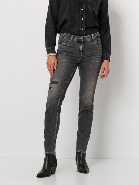 TONI 5-Pocket-Jeans Perfect Shape mit Strassdetail und Destroyed-Effekt günstig online kaufen