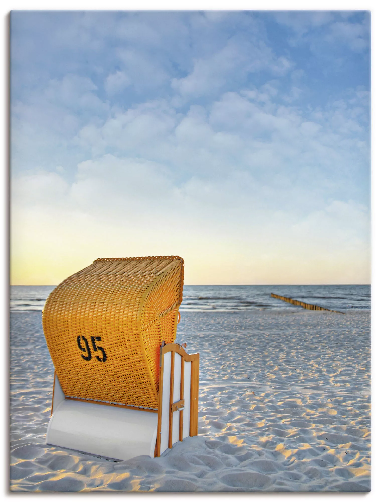 Artland Wandbild "Ostsee7 - Strandkorb", Strand, (1 St.), als Alubild, Outd günstig online kaufen