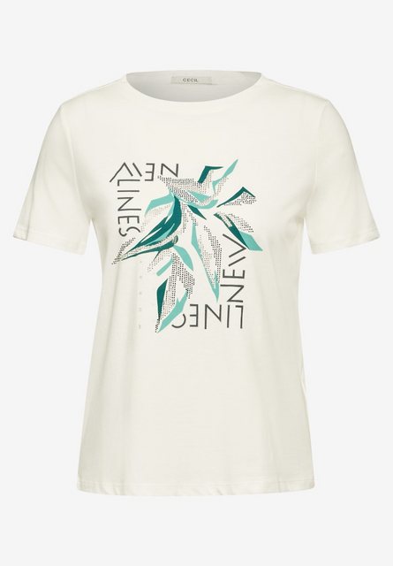 Cecil T-Shirt Cecil / Da.Shirt, Polo / Multi Leaves FP T-Shirt günstig online kaufen