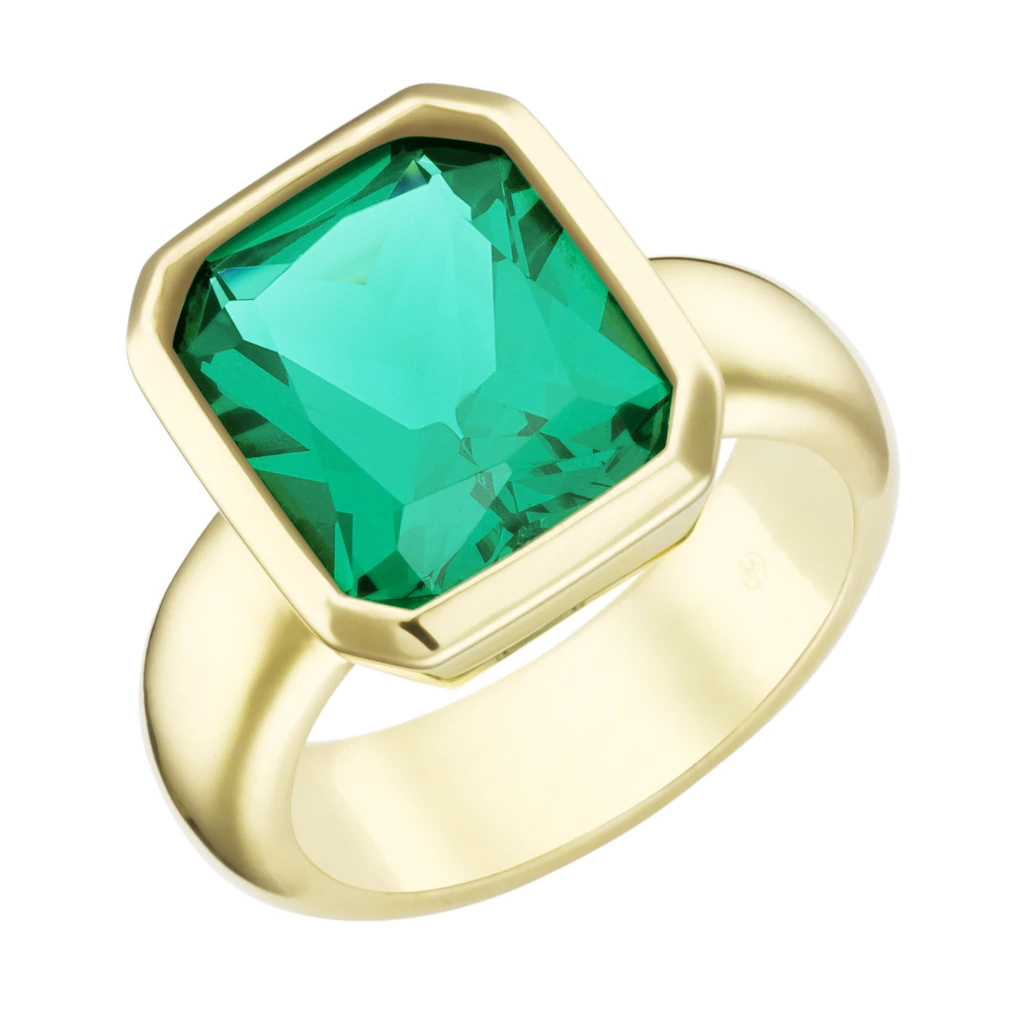 GIORGIO MARTELLO MILANO Silberring "mit grünem Kristallstein, vergoldet, Si günstig online kaufen
