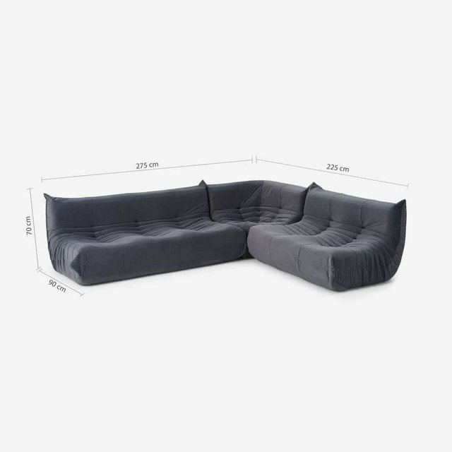 Nobelaa Ecksofa Modulares Ecksofa "Blossom" 3+2+1 günstig online kaufen