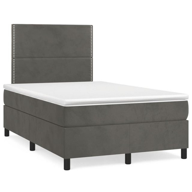 vidaXL Boxspringbett Bett Boxspringbett mit Matratze komplett Samt (120 x 2 günstig online kaufen