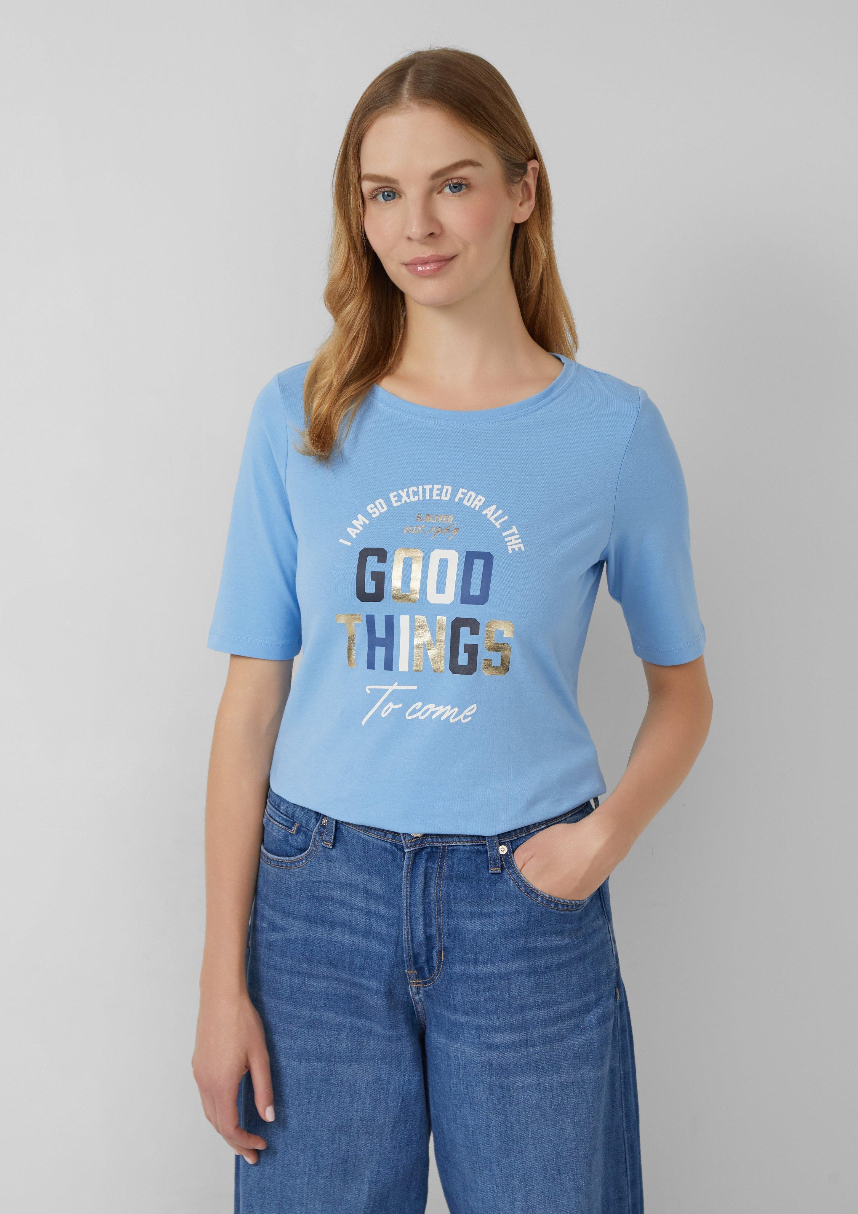 s.Oliver Kurzarmshirt T-Shirt im Slim Fit günstig online kaufen