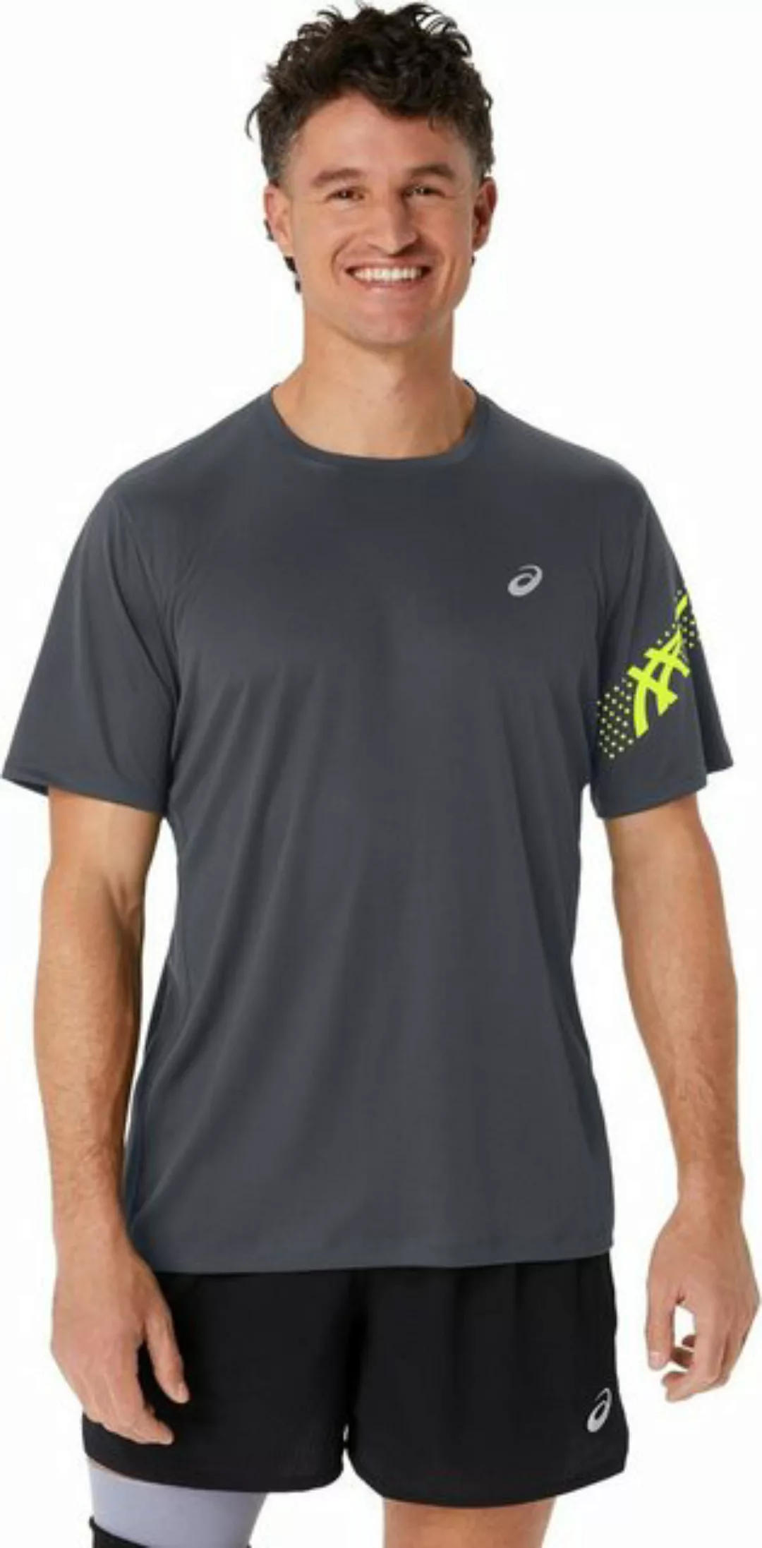 Asics Langarmshirt ICON SS TOP CARRIER GREY/SAFETY YELLOW günstig online kaufen