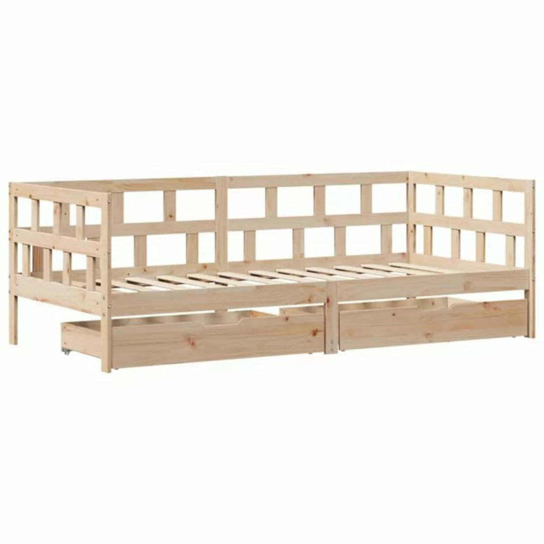 vidaXL Bett Tagesbett mit Schubladen 90x200 cm Massivholz Kiefer günstig online kaufen