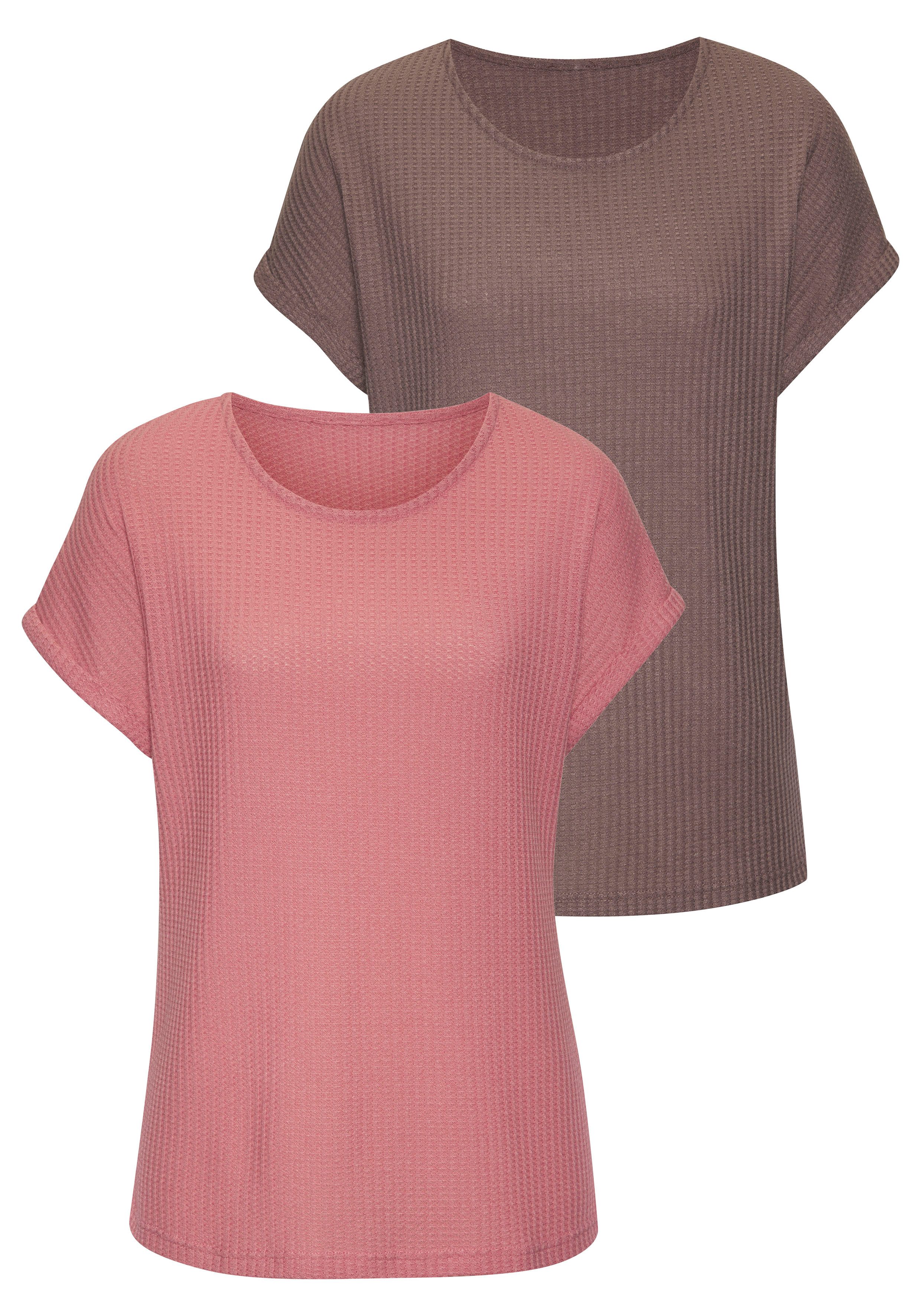 Vivance Kurzarmshirt "aus weicher Piqué-Qualität", (2er-Pack) günstig online kaufen