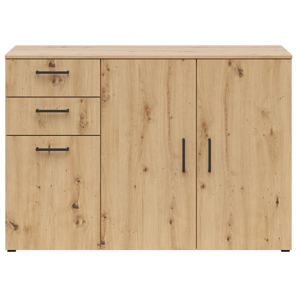 Kommode Multi-Stauraum Typ 28 Eiche Artisan Nachbildung B/H/T: ca. 120x83x4 günstig online kaufen