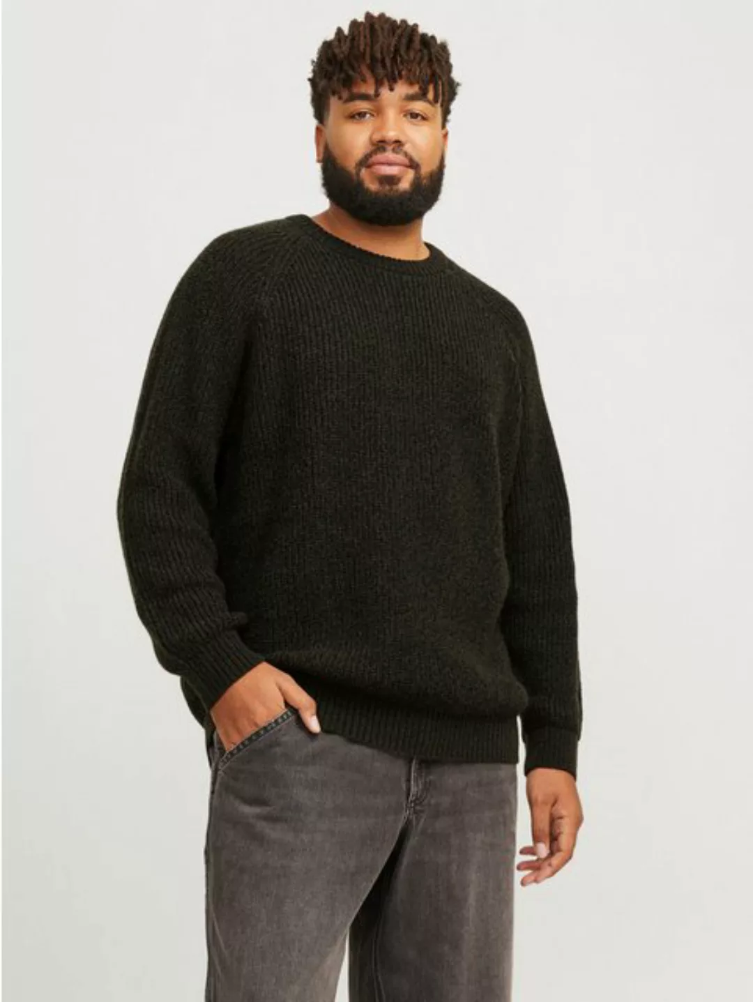 Jack & Jones PlusSize Rundhalspullover "JJJONES KNIT CREW NECK PLS" günstig online kaufen