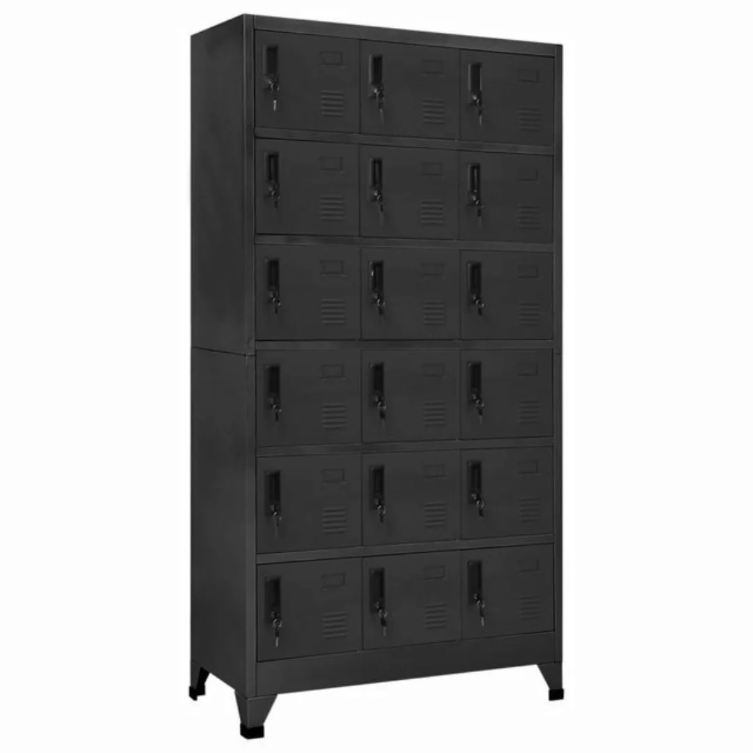 vidaXL Aktenschrank Schließfachschrank Anthrazit 90x40x180 cm Stahl günstig online kaufen