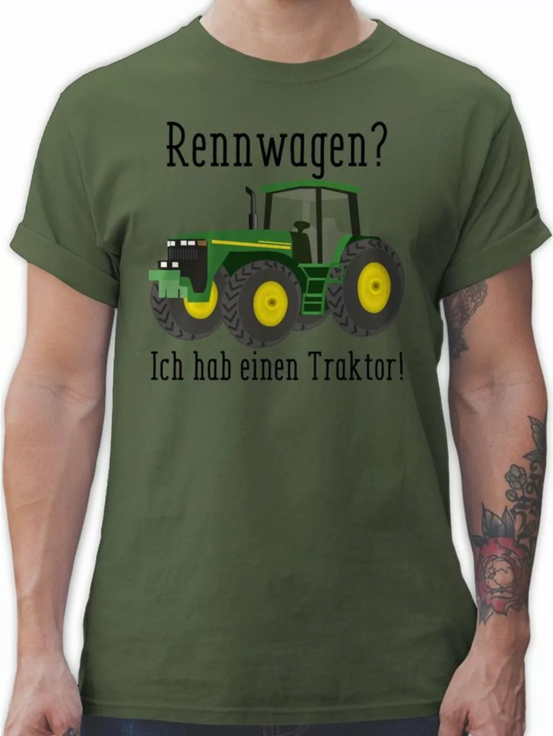 Shirtracer T-Shirt Rennwagen Ich habe einen Traktor - Geschenk Landwirt Tre günstig online kaufen