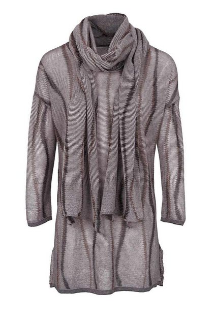 heine Wickelpullover HEINE Damen Pullover + Schal, grau-bronze günstig online kaufen