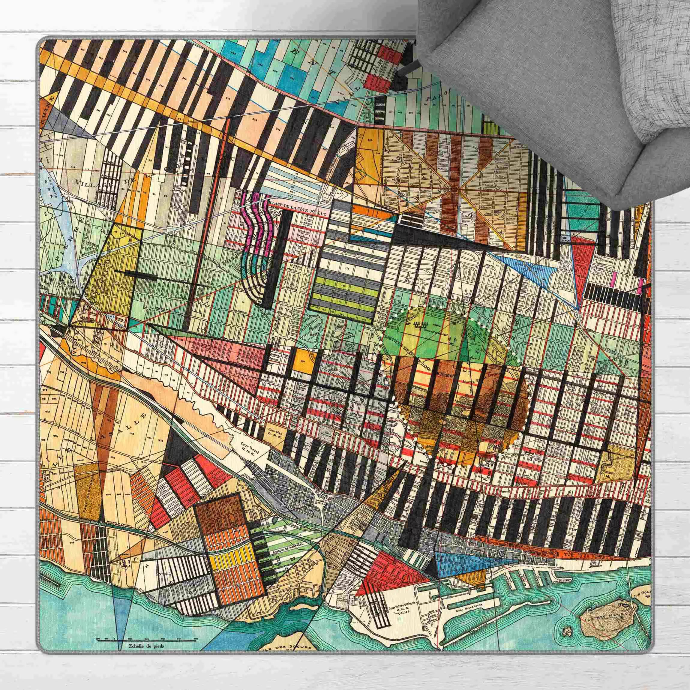 Teppich Moderne Karte von Montreal günstig online kaufen