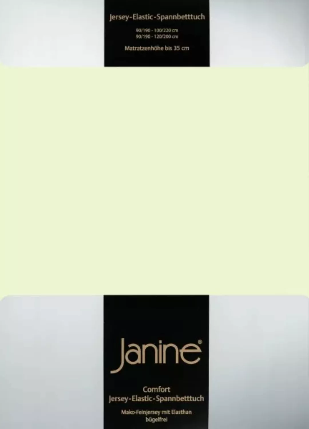 Janine Spannbetttuch Elastic-Jersey 5002 limone Größe:  100x200 cm günstig online kaufen