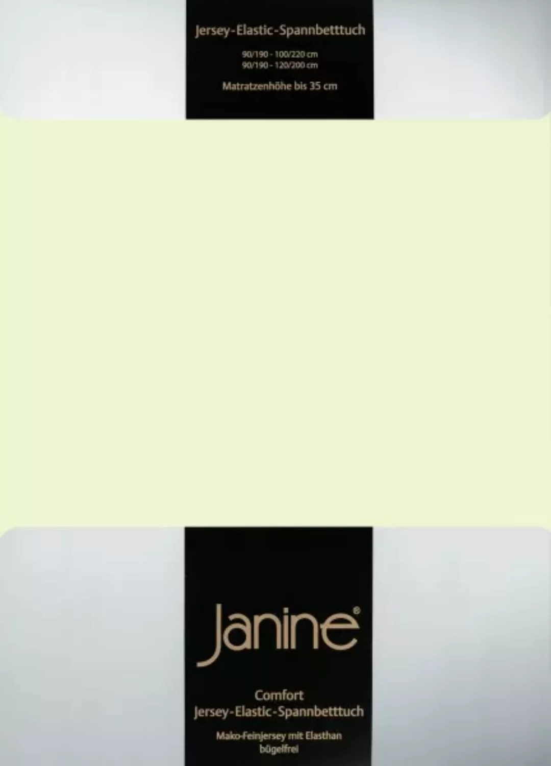 Janine Spannbetttuch Elastic-Jersey 5002 limone Größe:  200x200 cm günstig online kaufen