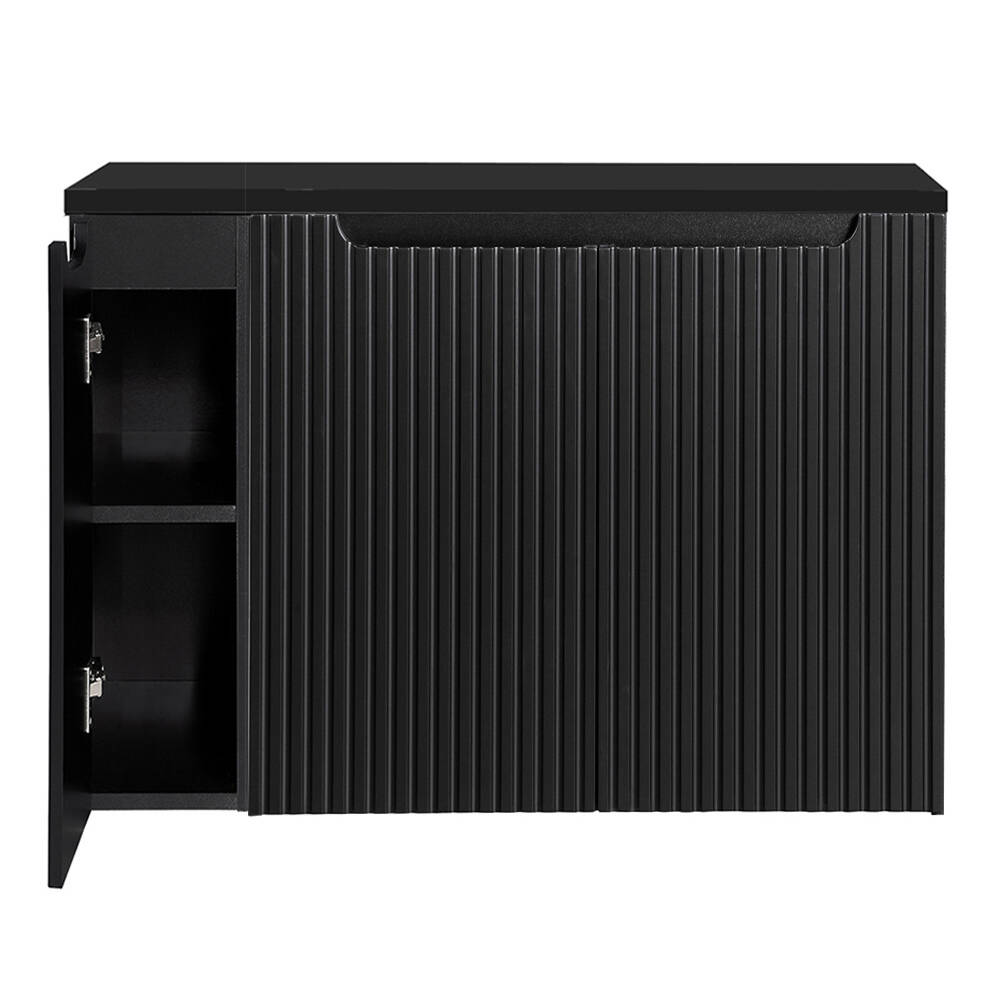 Lomadox Waschbeckenschrank NEWPORT-56-BLACK 100 cm Waschtisch-Unterschrank günstig online kaufen