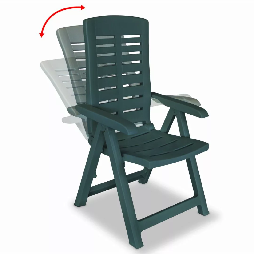 Verstellbare Gartenstühle 2 Stk. Kunststoff Grün günstig online kaufen
