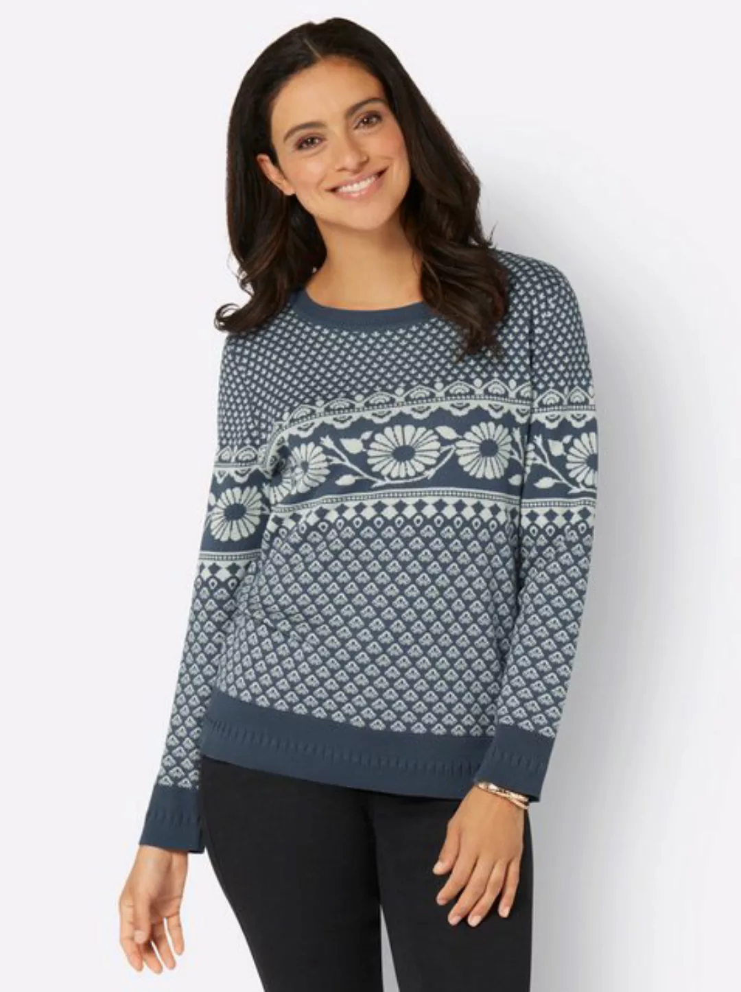 Witt Strickpullover Jacquard-Pullover günstig online kaufen