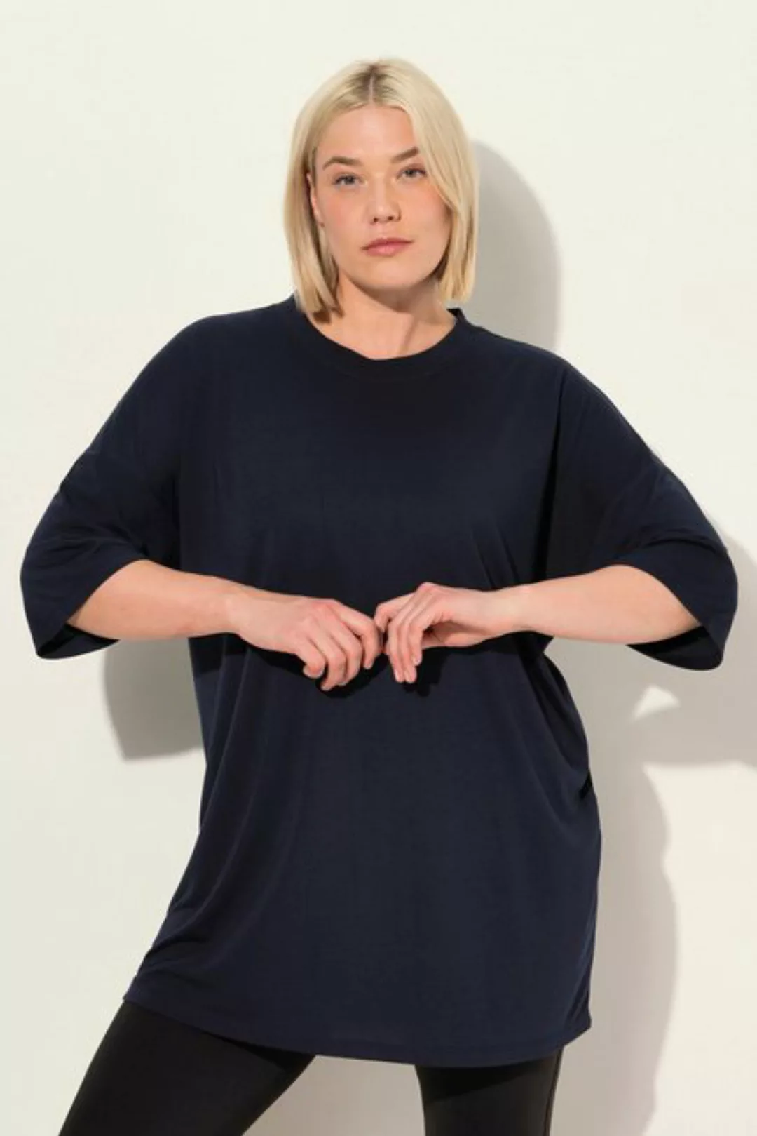 Ulla Popken Longshirt Longshirt antibakteriell Oversized Rundhals günstig online kaufen