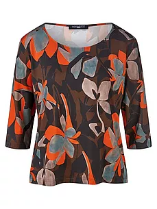 Rundhals-Shirt 3/4-Arm Fadenmeister Berlin braun günstig online kaufen