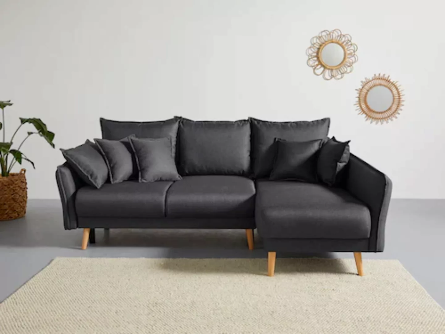 Home affaire Ecksofa »Granbo L-Form«, incl. Bettfunktion und Bettkasten, Fe günstig online kaufen