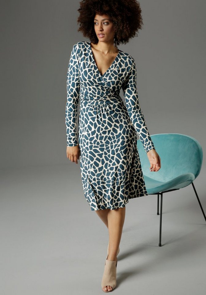 Aniston SELECTED Jerseykleid mit farbigem animal-print günstig online kaufen