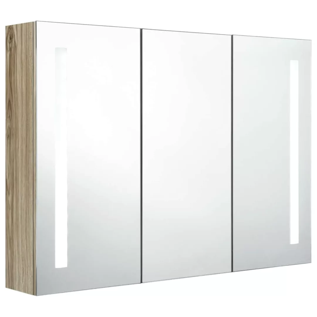 Led-bad-spiegelschrank 89x14x62 Cm Eiche-optik günstig online kaufen