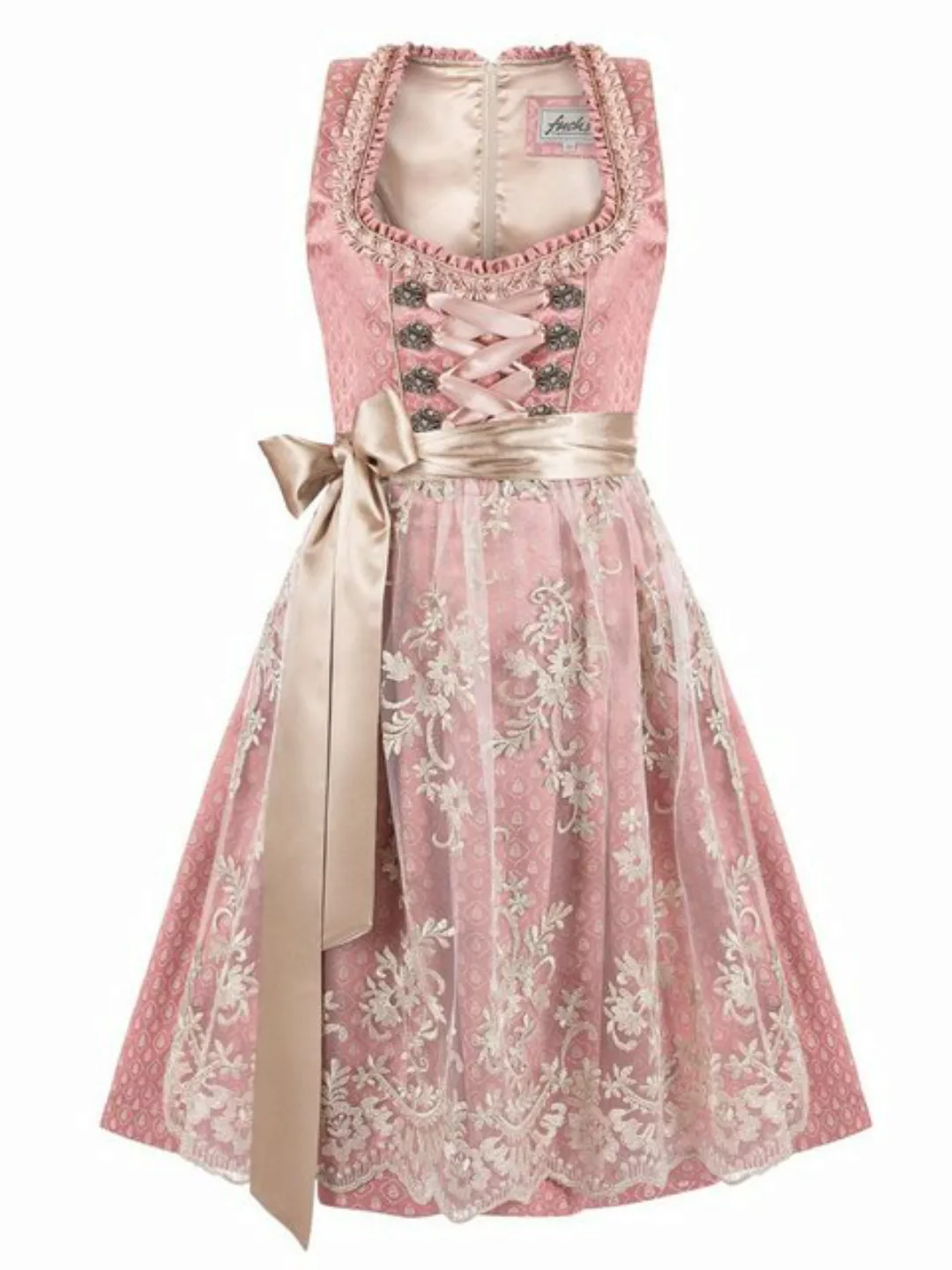 Trachten24.de Dirndl Midi Dirndl Sabine rose (2-tlg) Rockteil 60cm günstig online kaufen