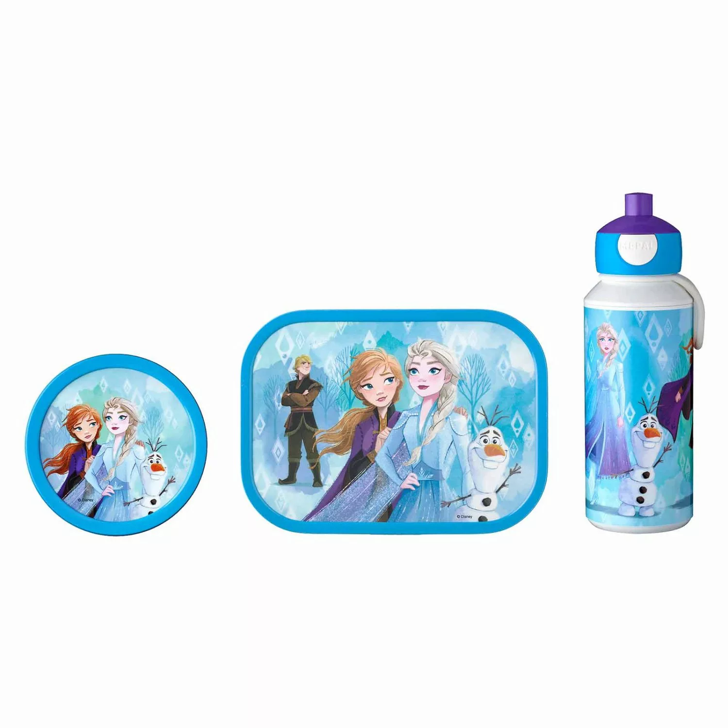 Mepal Campus Lunchset 3-teilig aus Brotdose Trinkflasche und Obstbox Frozen günstig online kaufen