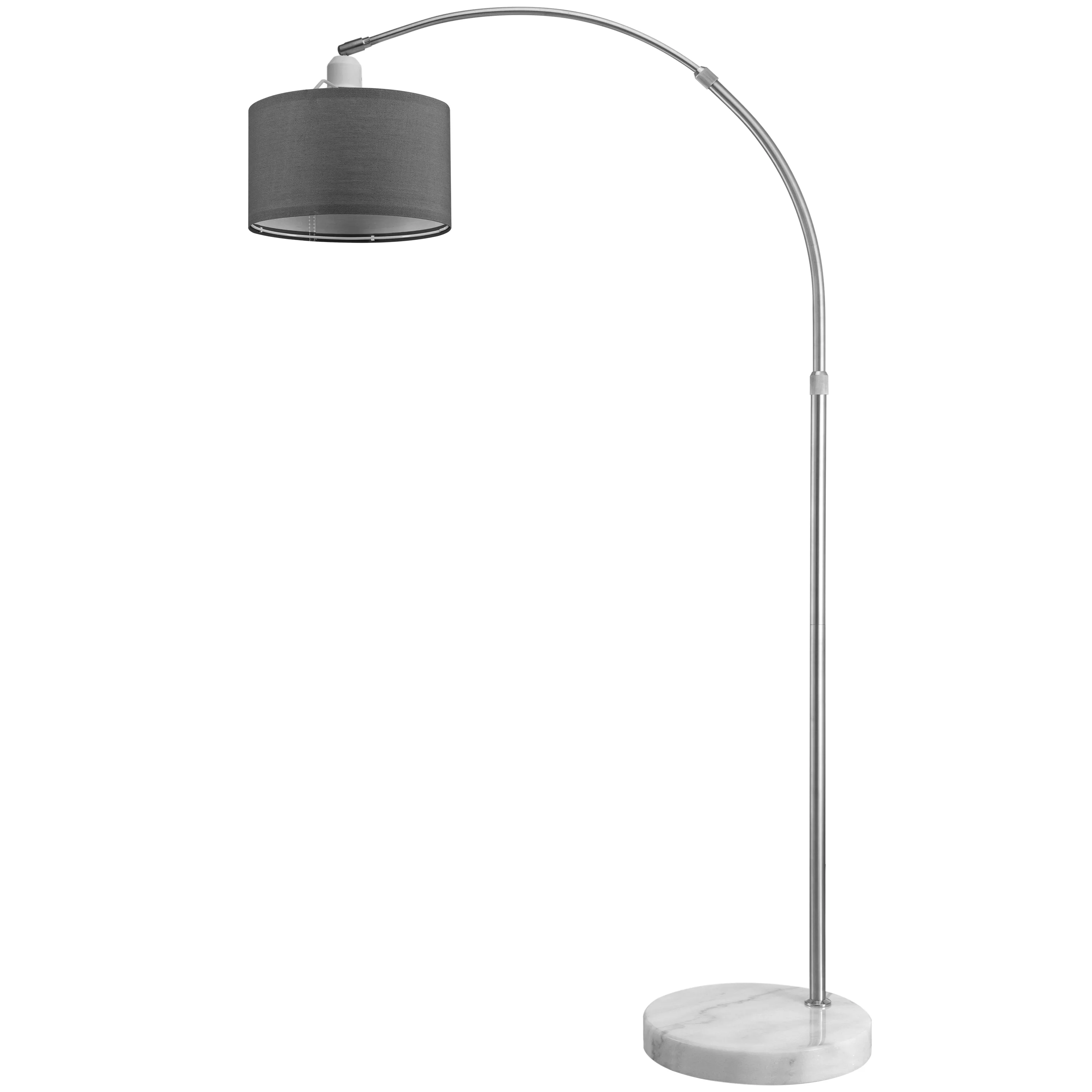 Design Bogenlampe Grau 150-175cm verstellbar günstig online kaufen