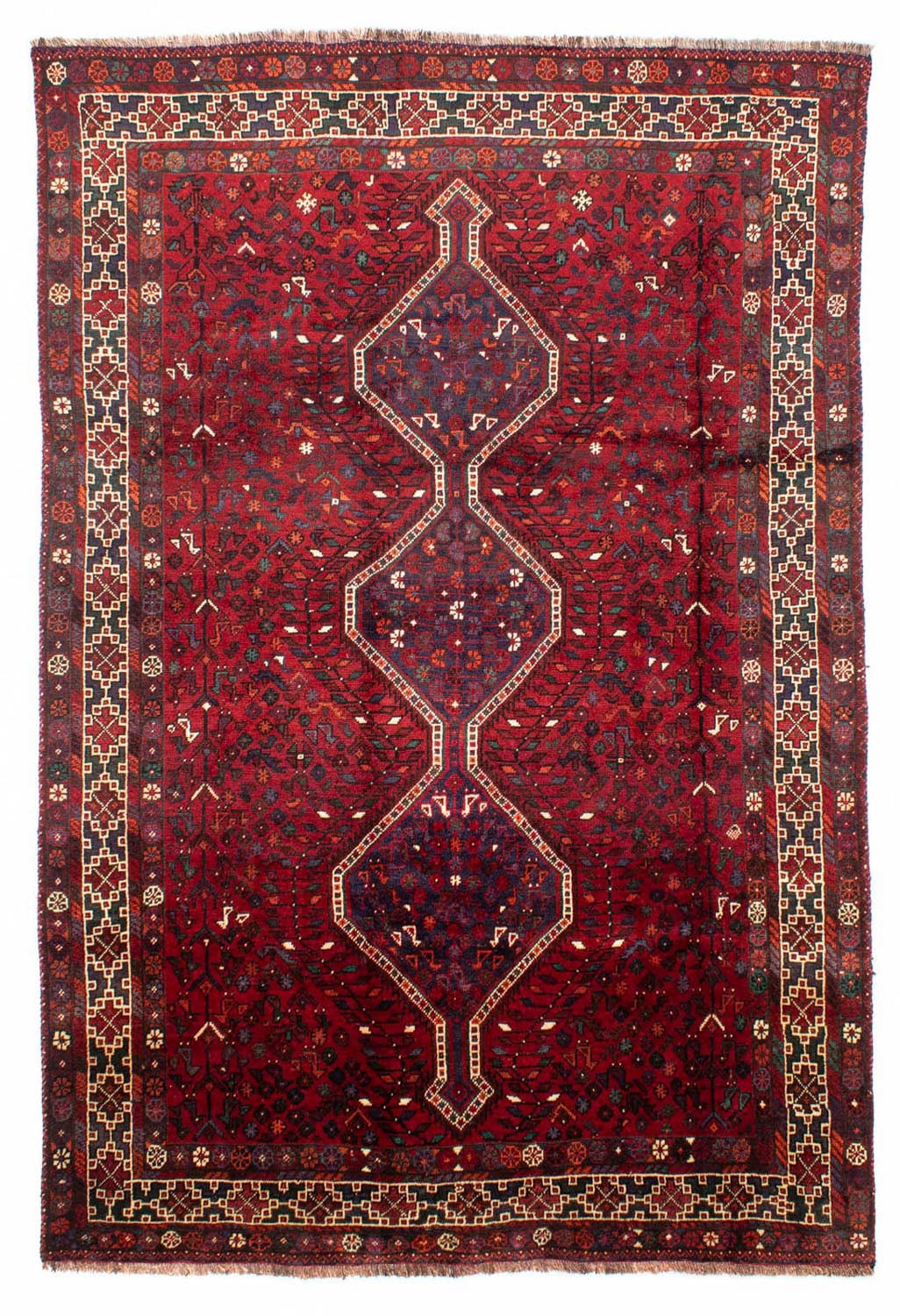 morgenland Wollteppich »Shiraz Medaillon Rosso scuro 300 x 208 cm«, rechtec günstig online kaufen