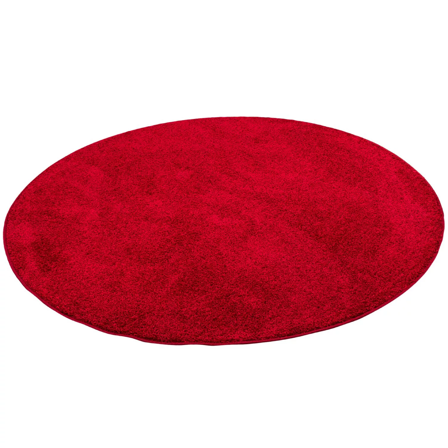 Snapstyle Hochflor Velours Teppich Cottage Rot 133cm Rund günstig online kaufen