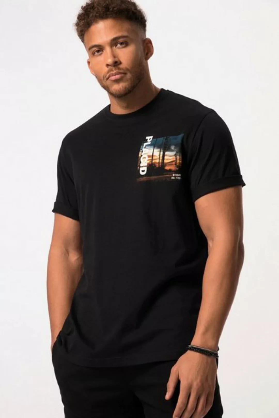 STHUGE T-Shirt STHUGE T-Shirt Halbarm Print Rundhals bis 8 XL günstig online kaufen