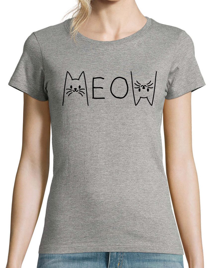 Youth Designz Print-Shirt MEOW Damen T-Shirt günstig online kaufen
